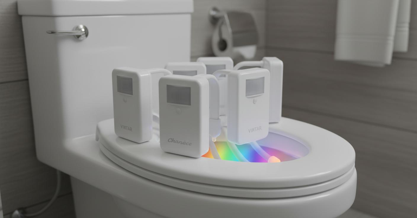 Best LED Toilet Night Light - Fun Colors, Easy Installation, Motion Activated