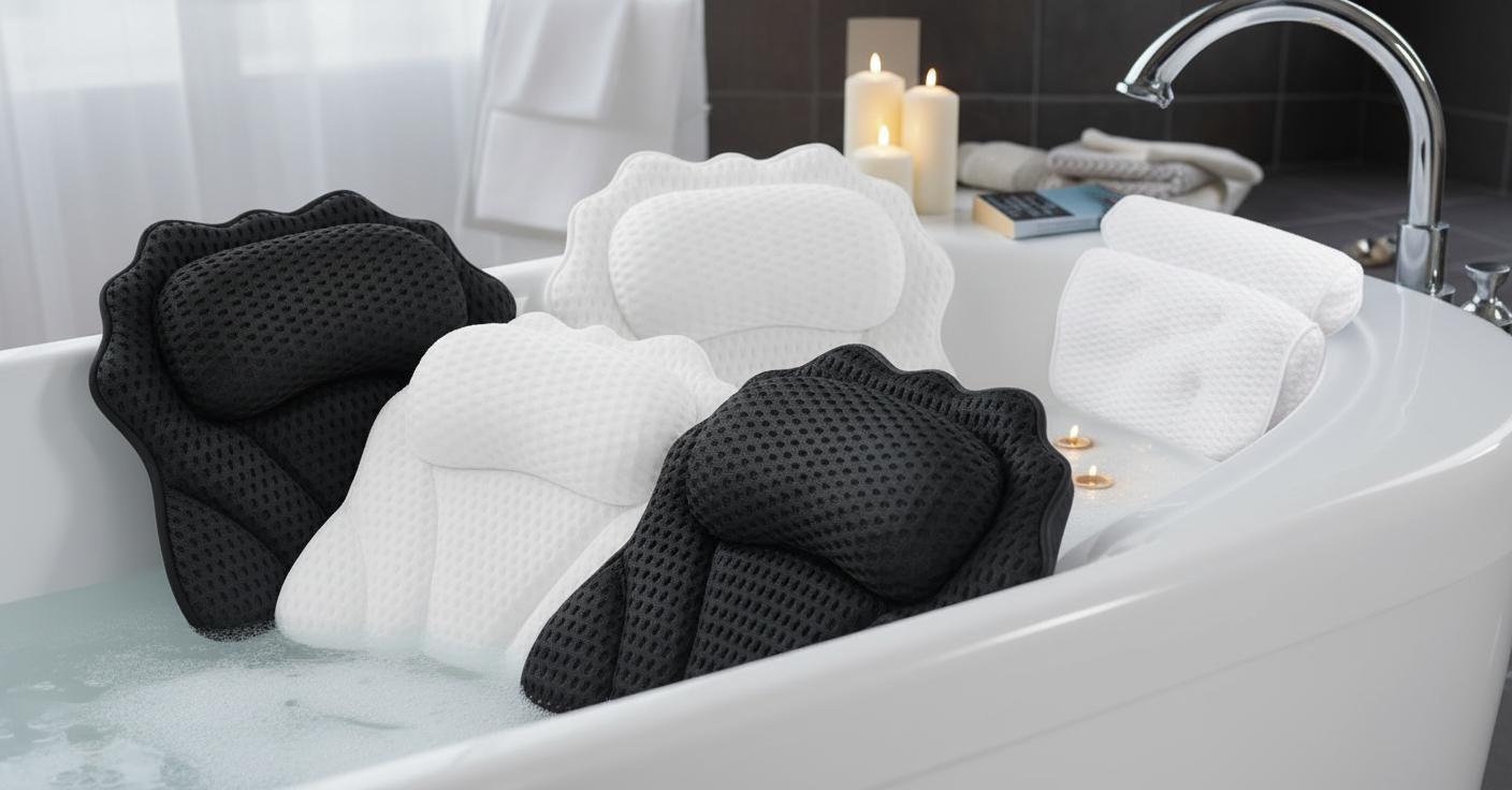 Best Memory Foam Bath Pillow - Full-Body Support, Enhanced Comfort, and Waterproof Design