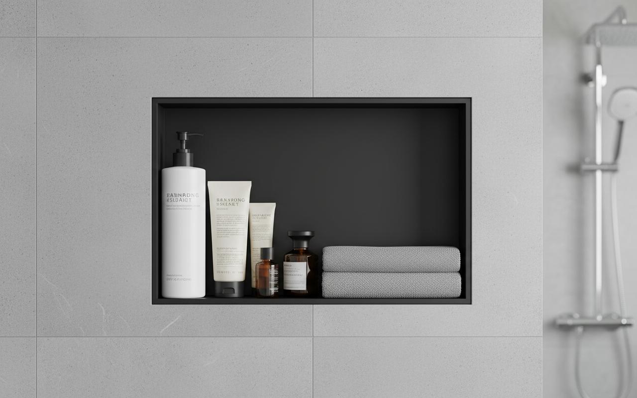Best Recessed Shampoo Niche - Waterproof Design, Ready-to-Tile Surface, Seamless Shower Storage