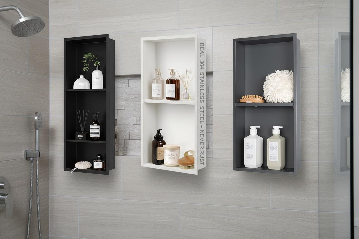 Best Recessed Shower Shelf - Maximizing Bathroom Storage, Easy Installation, Space-Saving Design