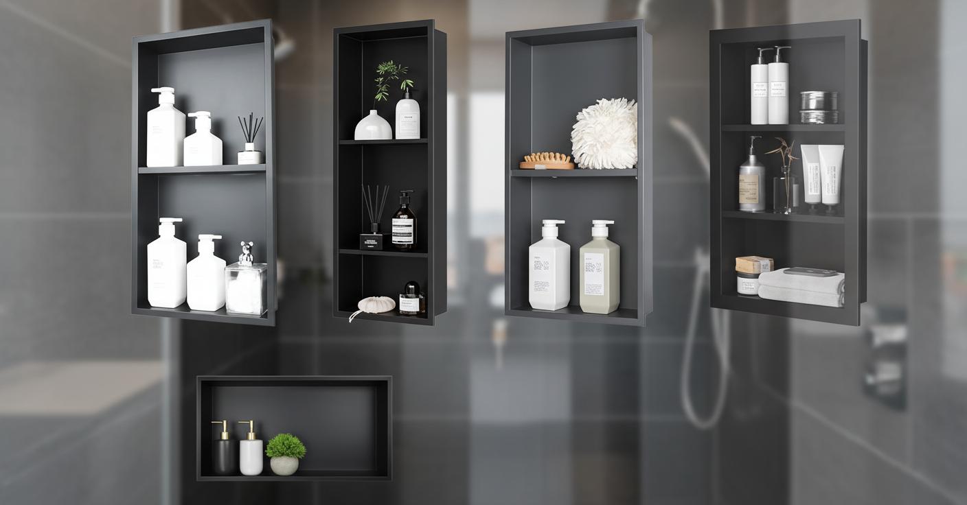 Best Recessed Shower Shelf Insert - Easy Installation, Space-Saving Design and Durable Material