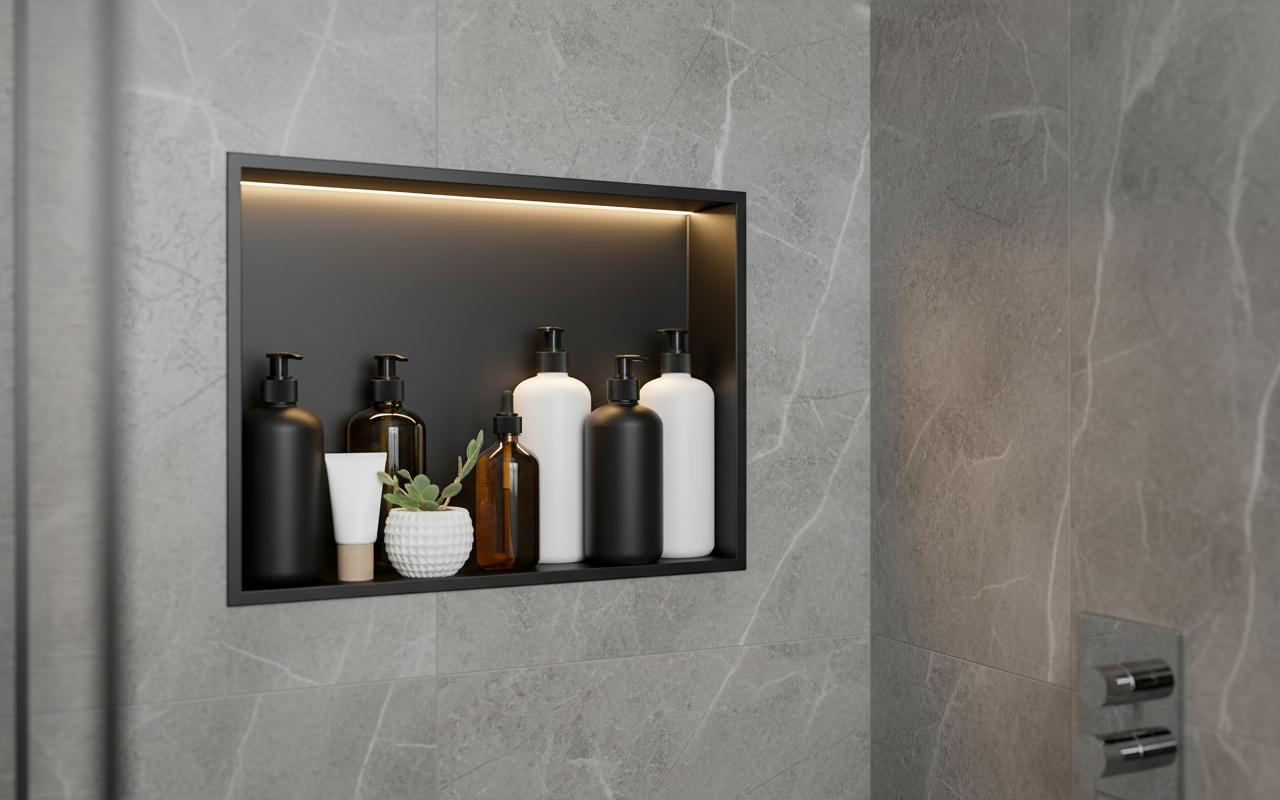 Best Recessed Shower Shelf Organizer - Space-Saving, Easy Installation, Durable Design