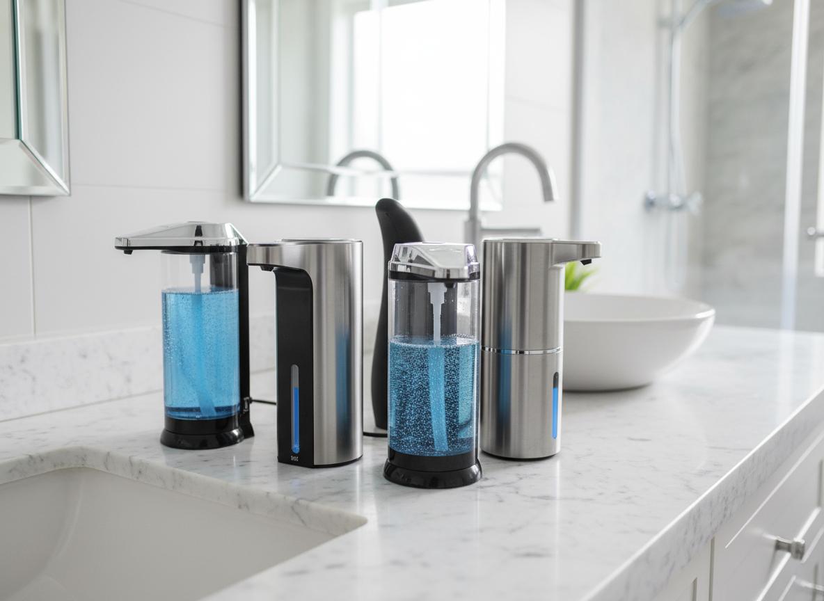 Best Refillable Soap Dispenser with Sensor - Touchless Operation, Adjustable Soap Release, and Hygienic Household Use