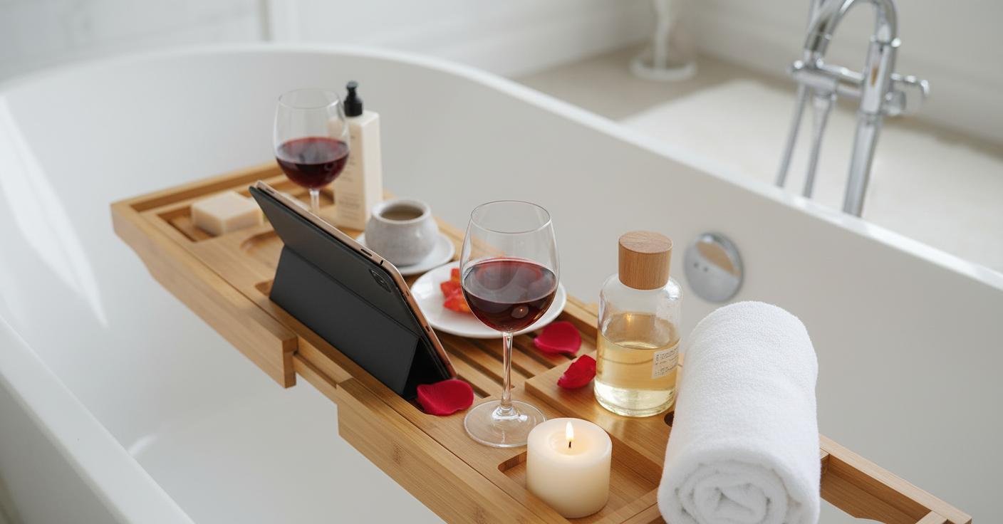 Best Spa Bathtub Caddy Tray - Stylish Design, Functional Storage, and Relaxation Comfort