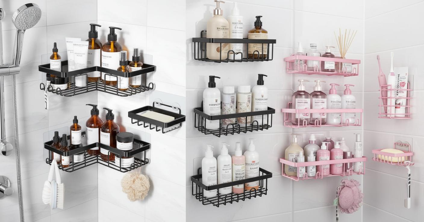 Best Suction Cup Shower Shelf - Easy Installation, Damage-Free Mounting, Spacious Storage