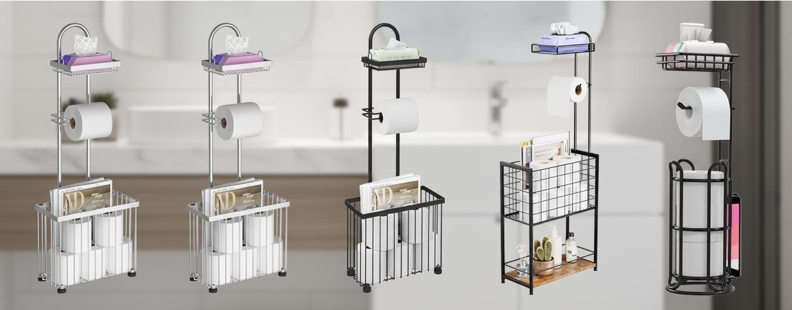 Best Toilet Paper Storage Stand with Magazine Rack - Space-Saving, Durable, and Multi-Functional