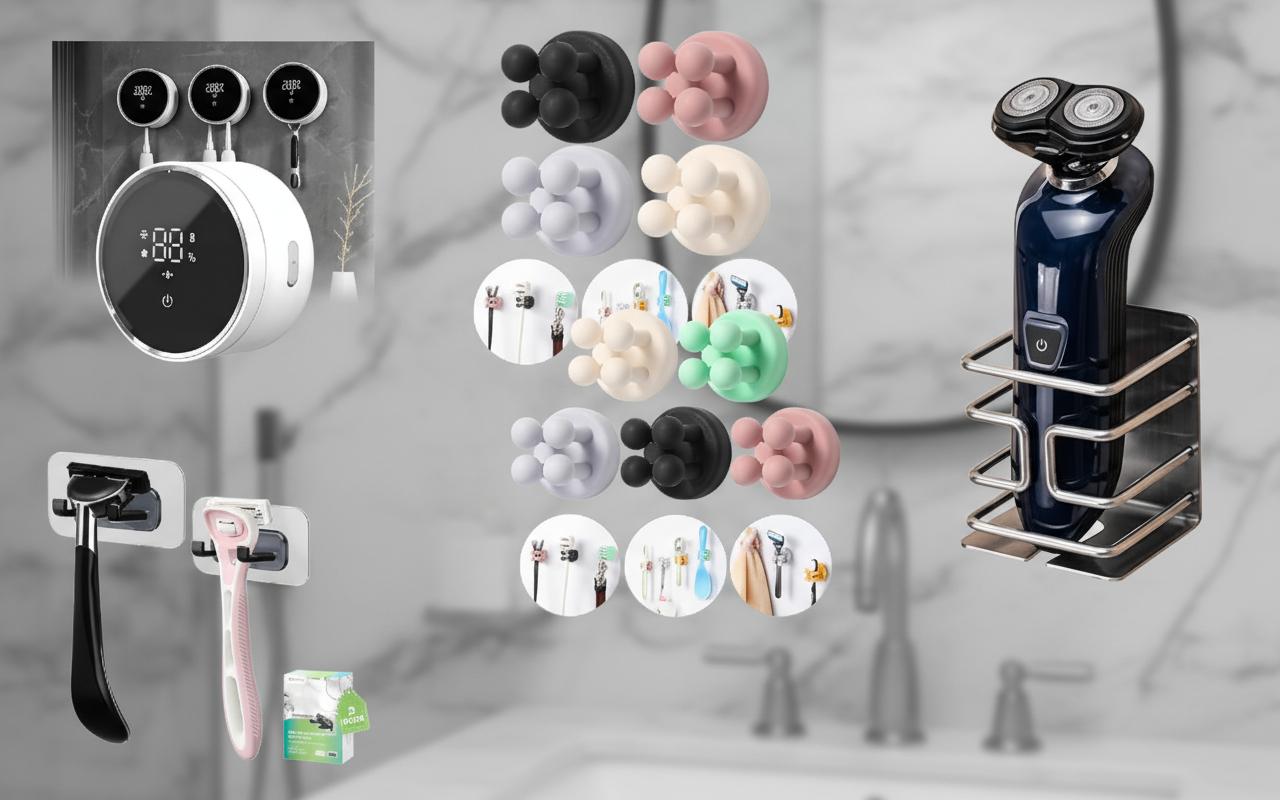 Best Wall-Mounted Razor Holder with Magnets - Hygienic, Convenient, and Space-Saving Storage
