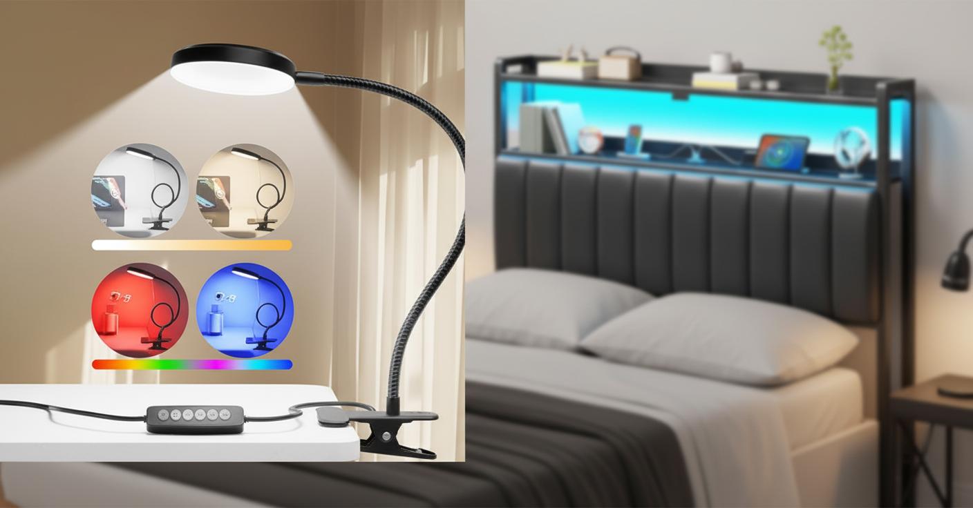 Best Adjustable Ambient LED Headboard - Customizable Lighting, Vibrant RGB Effects, Reader-Friendly Design