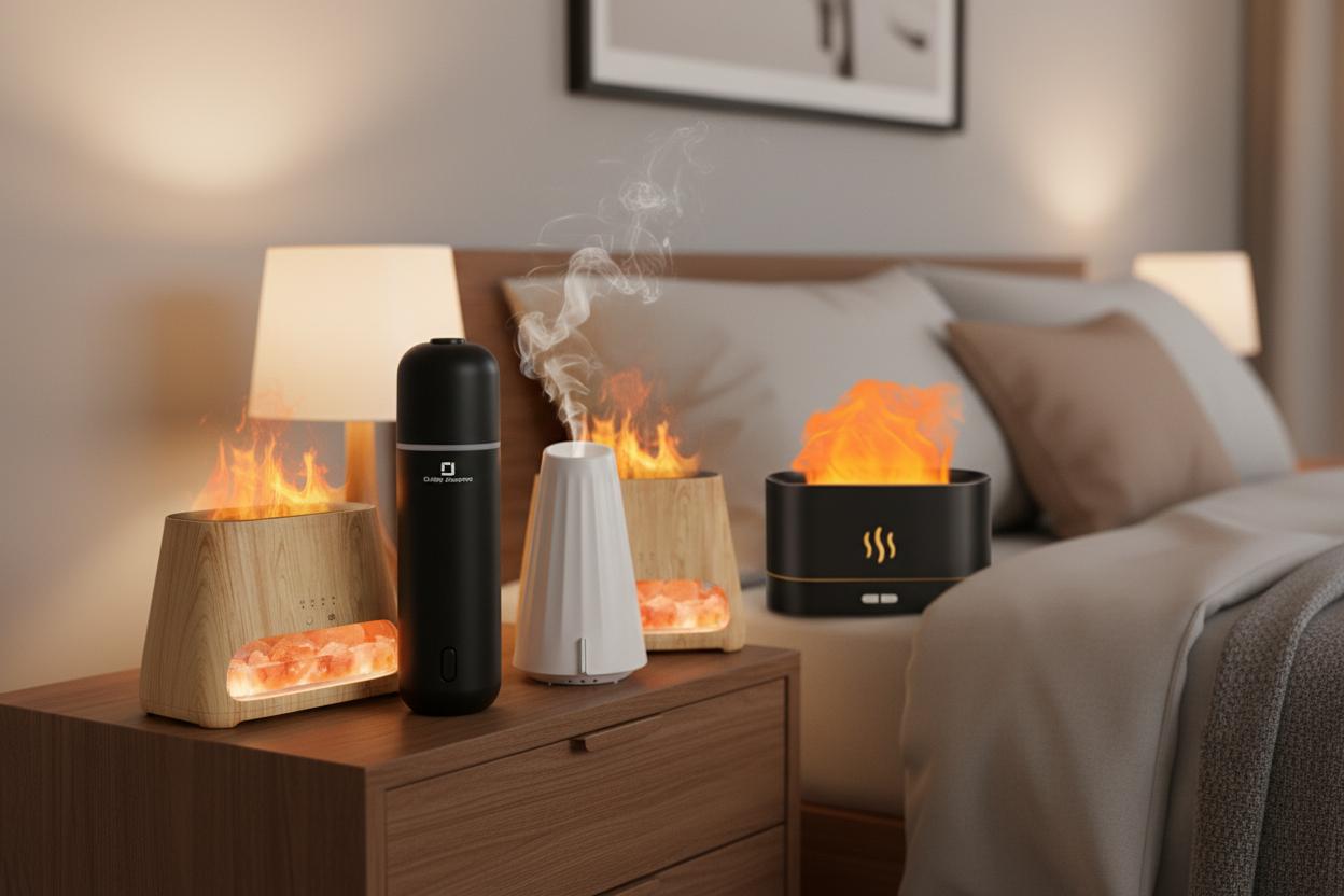 Best Adjustable Aromatherapy Diffuser Lamp - Cozy Ambiance, Adjustable Color Lights, Safe Auto-Off Features