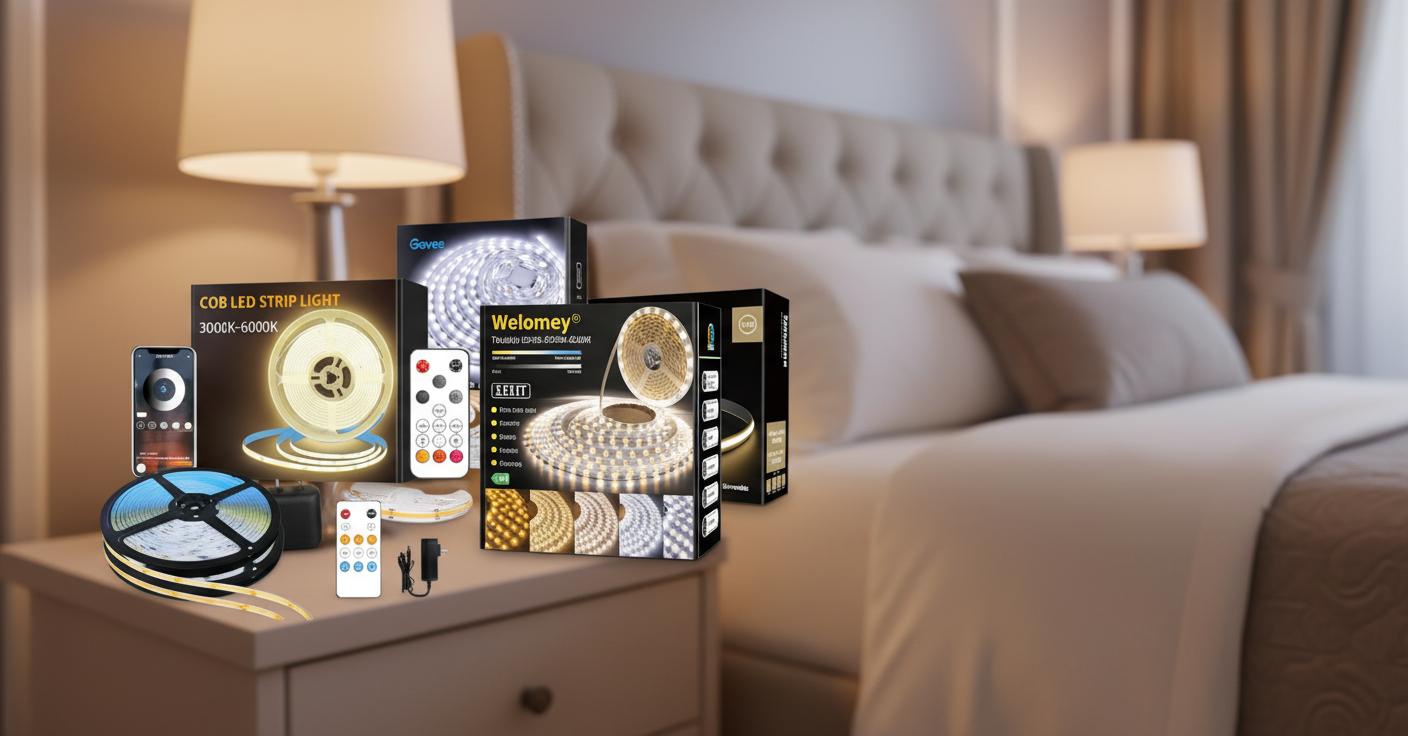 Best Adjustable LED Strip Headboard - Brightening Spaces, Crisp Daylight White Lighting, Easy Customization