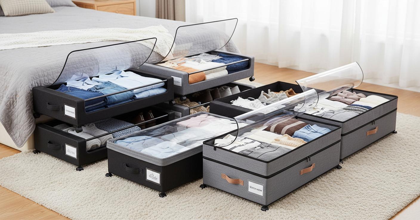Best Adjustable Under-Bed Storage Drawers - Maximizing Space, Easy Access, and Durable Design