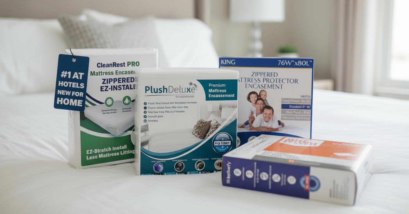 Best Allergen-Blocking Mattress Encasement - Ultimate Bed Bug Protection, Easy Secure Closure, Hypoallergenic Comfort