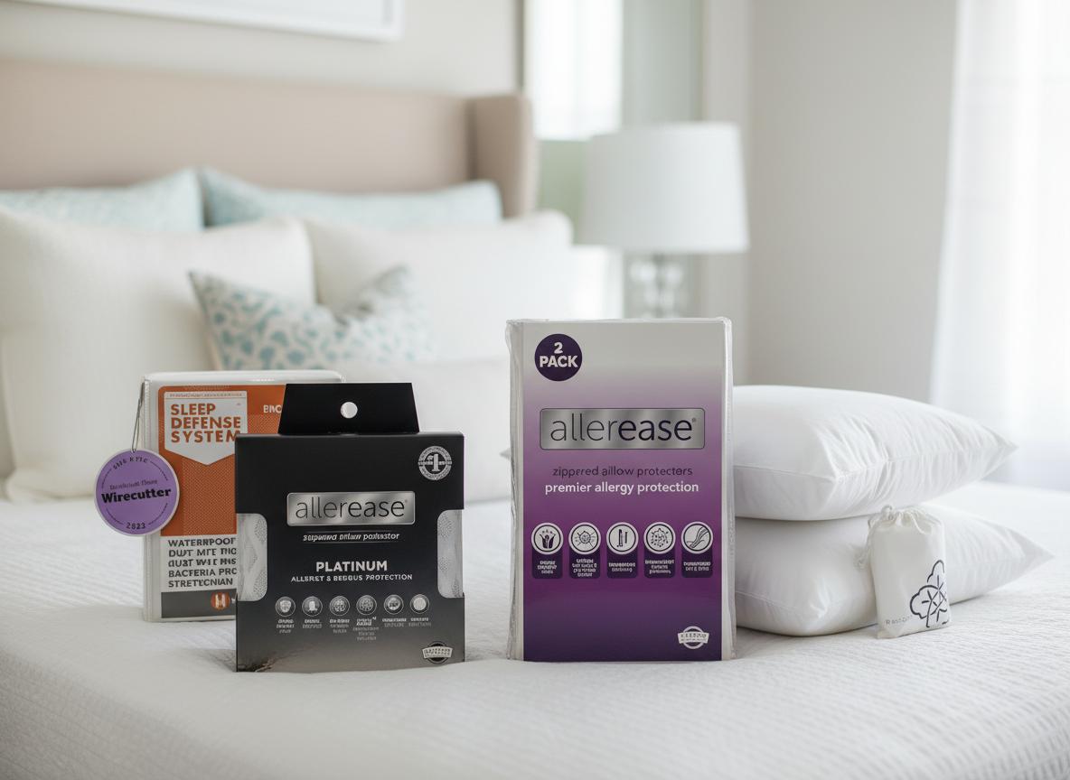 Best Allergen-Reducing Pillow Protectors - Hypoallergenic, Bed Bug Resistant, Comfortable Sleep