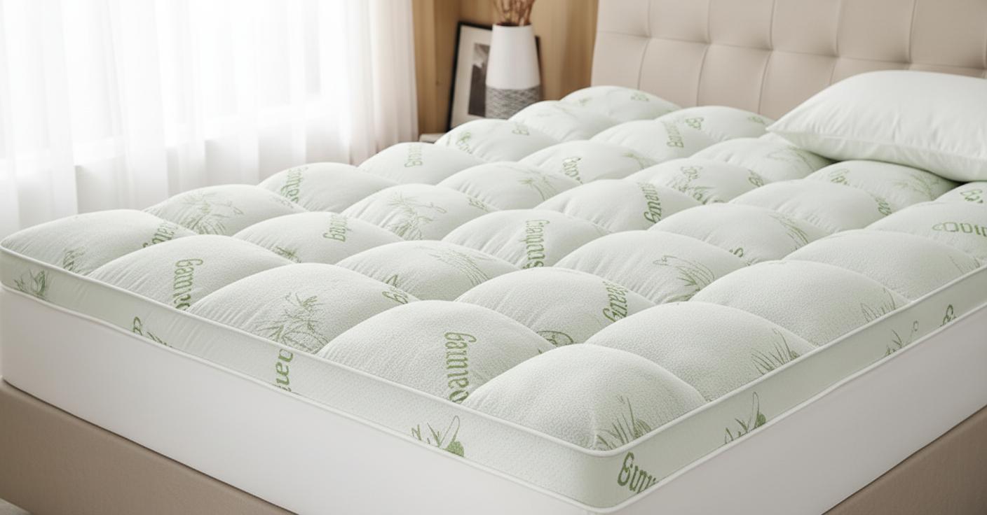 Best Bamboo Mattress Topper - Thick, Breathable, and Cooling with Soft Bamboo-Viscose Cover