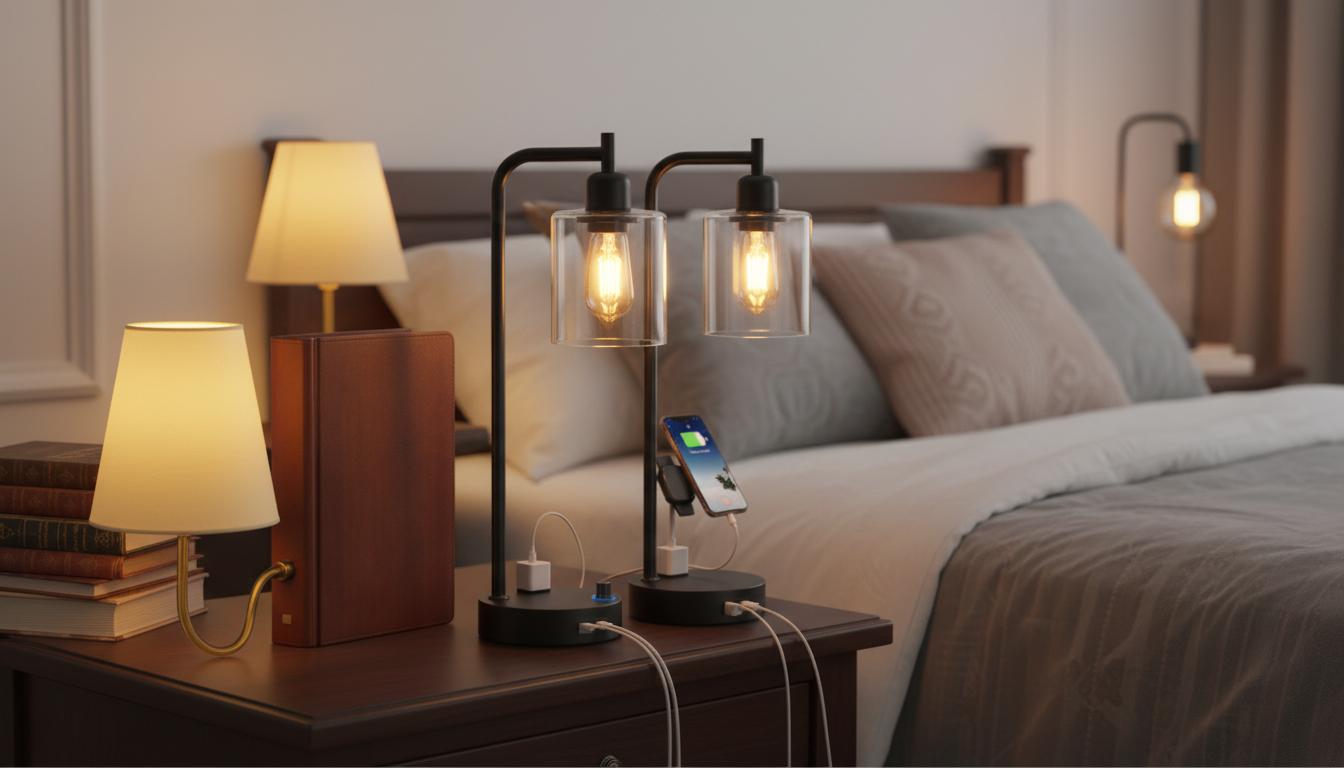 Best Bedside Bookshelf Lamp - Stylish Design, Cordless Convenience, and Dimmable Lighting