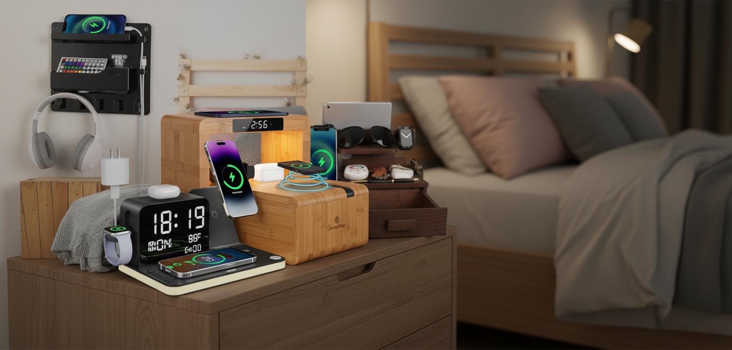 Best Bedside Wireless Charging Shelf - Space-Saving Design, Efficient Charging, and Organized Storage