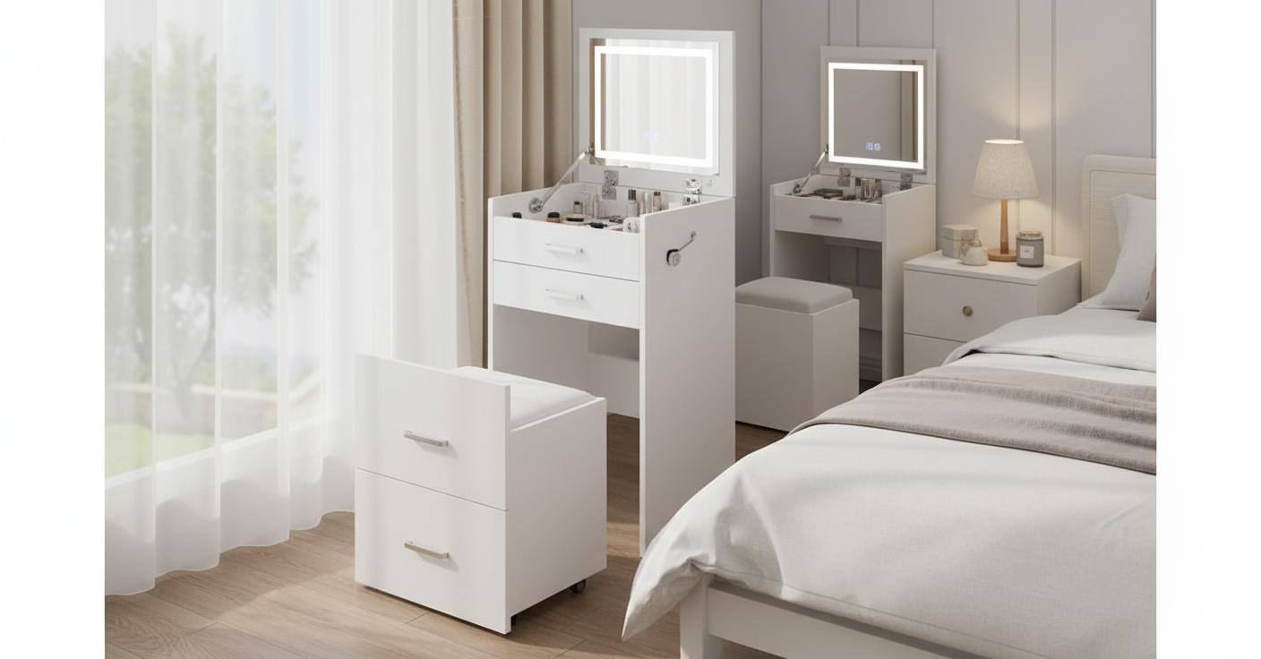 Best Compact Foldable Vanity Station - Space-Saving, Versatile Makeup, Efficient Storage Solutions