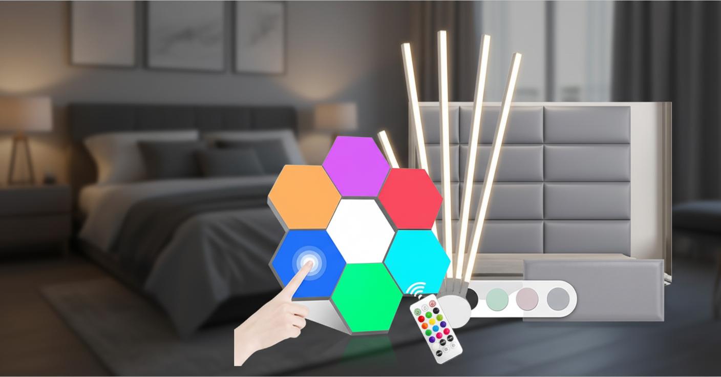 Best Customizable Headboard LED Panel - Vibrant Neon Lighting, Personalized Design, Easy Installation