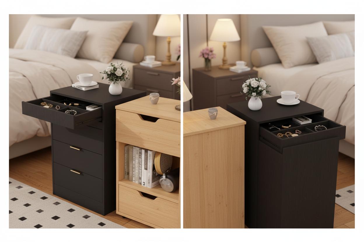 Best Hidden Storage Nightstand - Secure Storage, Convenient Charging, Modern Design