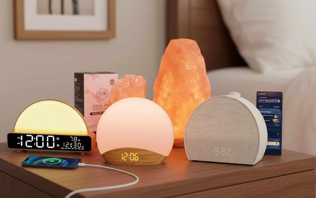 Best Himalayan Salt Lamp Alarm Clock - Screen-Free, Customizable Sunrise, Soothing Sound Machine