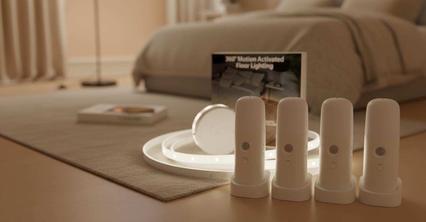 Best Motion-Activated Floor Nightlight - Effortless Activation, Adjustable Brightness, Under-Bed Convenience