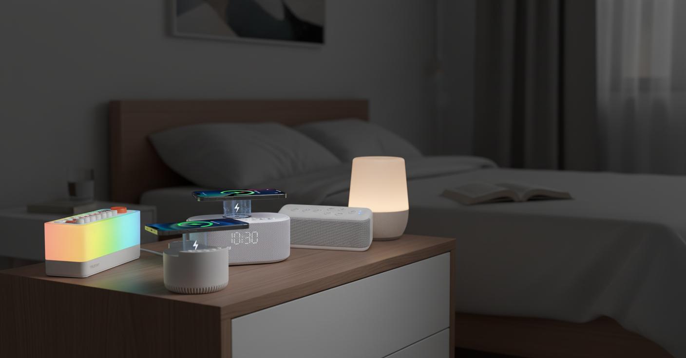 Best Noise-Cancelling Bedside Speaker - Soothing Nature Sounds, Customizable Night Lights and Sleep Quality Enhancement