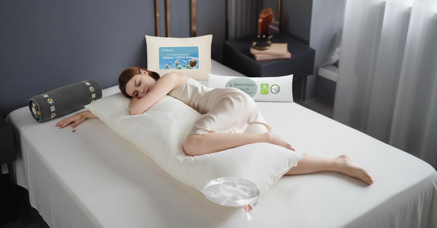 Best Organic Buckwheat Body Pillow - Firm Support, Adjustable Neck Comfort, Organic Materials