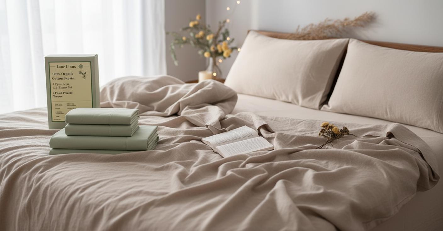 Best Organic Linen Sheet Set - Soft, Cooling, Fully Elasticized King-Size Sheets