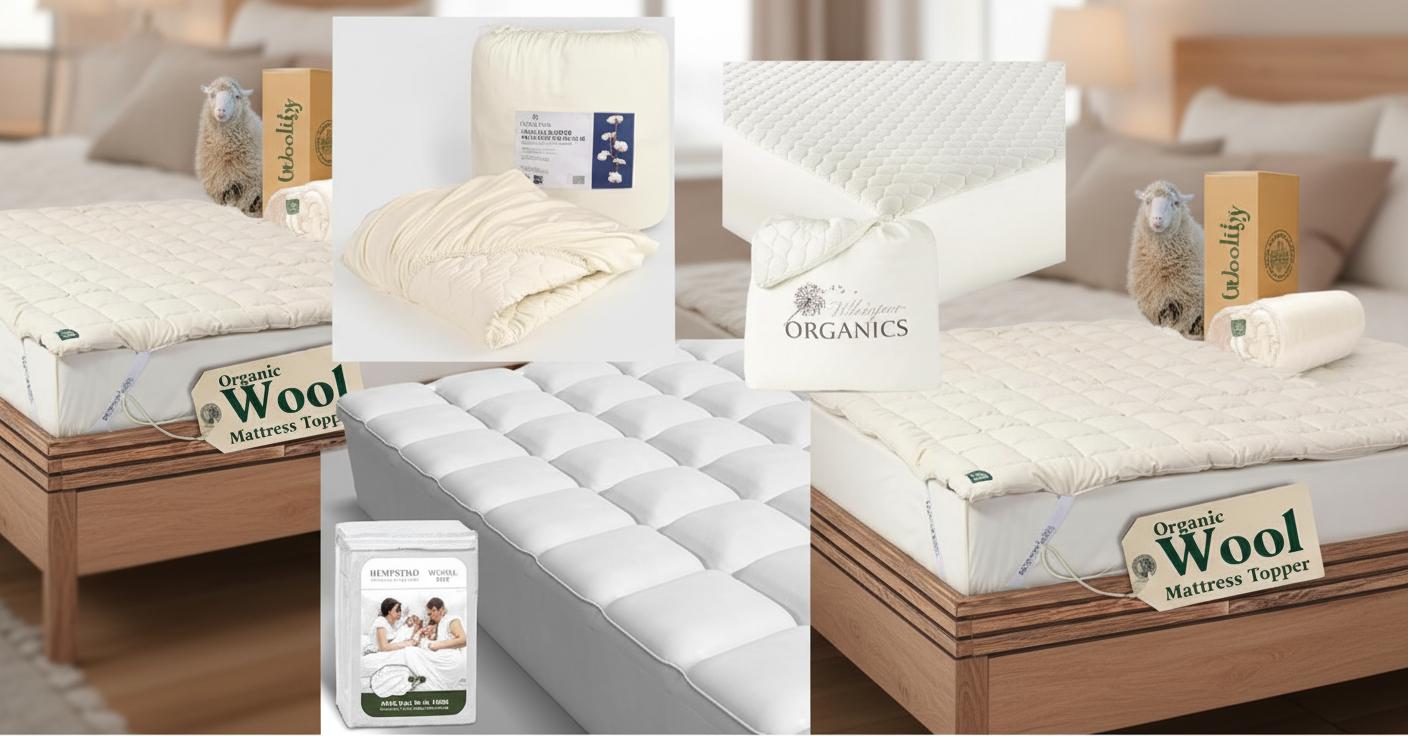 Best Organic Wool Mattress Topper - Luxurious Comfort, Cooling Properties, and Hypoallergenic Support for Back Pain Relief