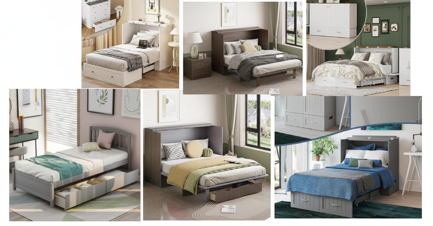 Best Space-Saving Murphy Bed with Storage Drawers - Maximizing Small Room Space, Convenience, and Style
