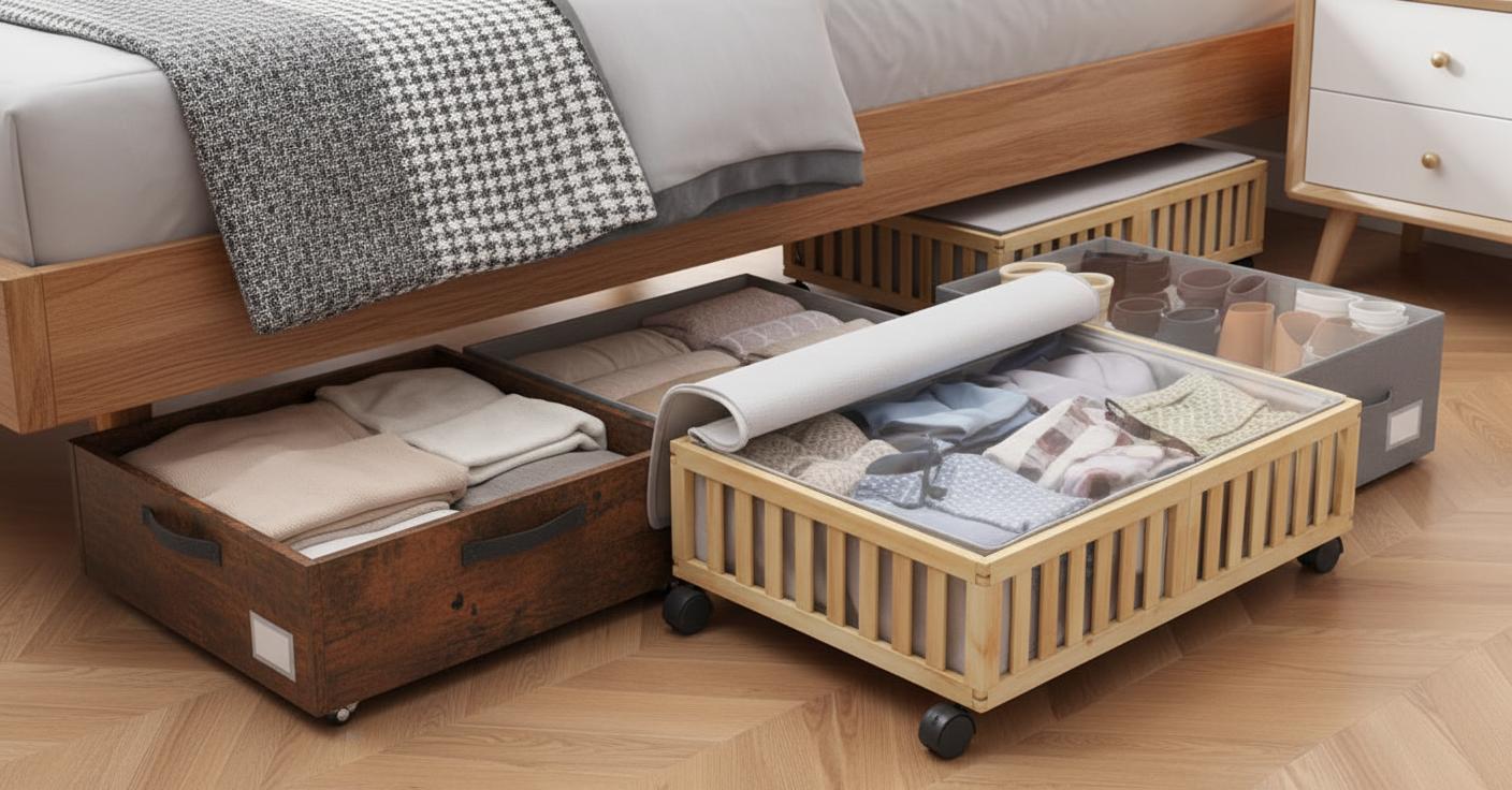 Best Under-Bed Rolling Shoe Drawers - Space-Saving, Easy-Access, Durable Storage Solution