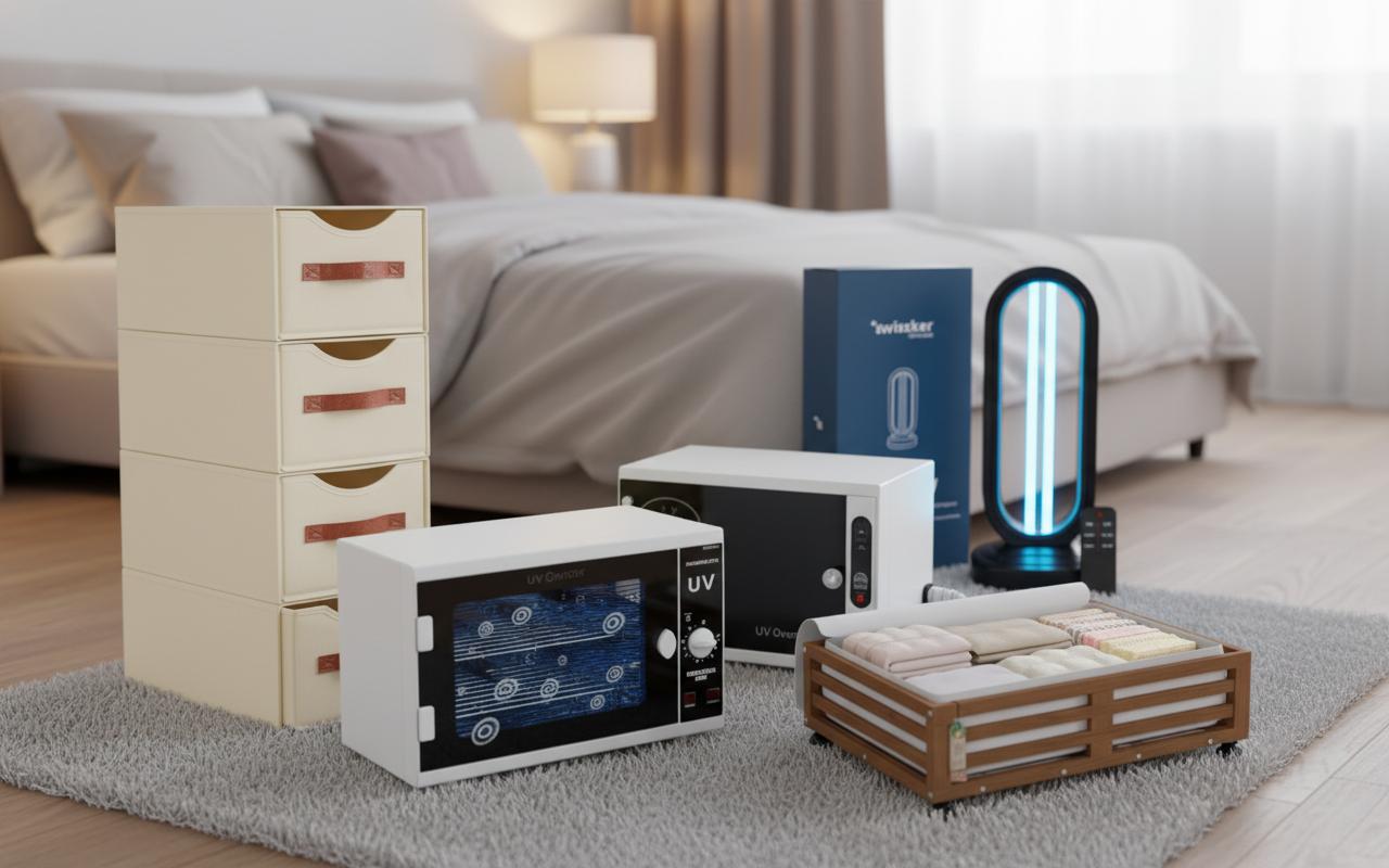Best Under-Bed Storage Drawers with UV Sanitizer - Quick Sterilization, Space-Saving Design, Effective Germ Elimination