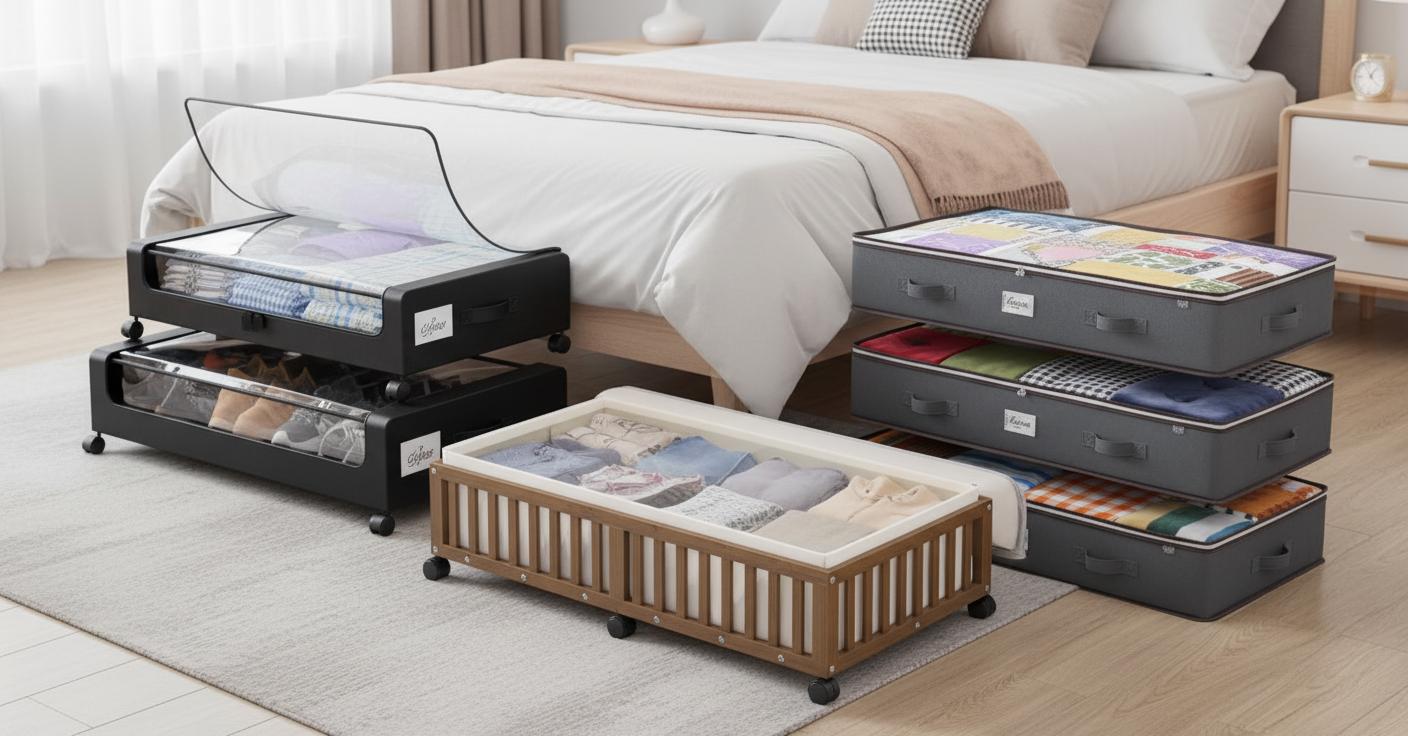 Best Under-Bed Storage Elevator System - Maximizing Space, Easy-Roll Drawers, Durable Design