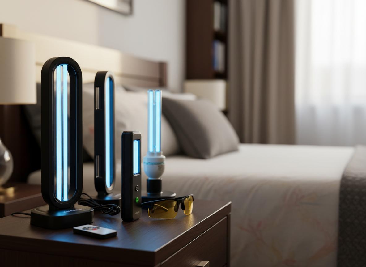 Best UV Sterilizing Bedside Lamp - Effective Germ Elimination, Safe Home and Office Use, Energy Efficient Design
