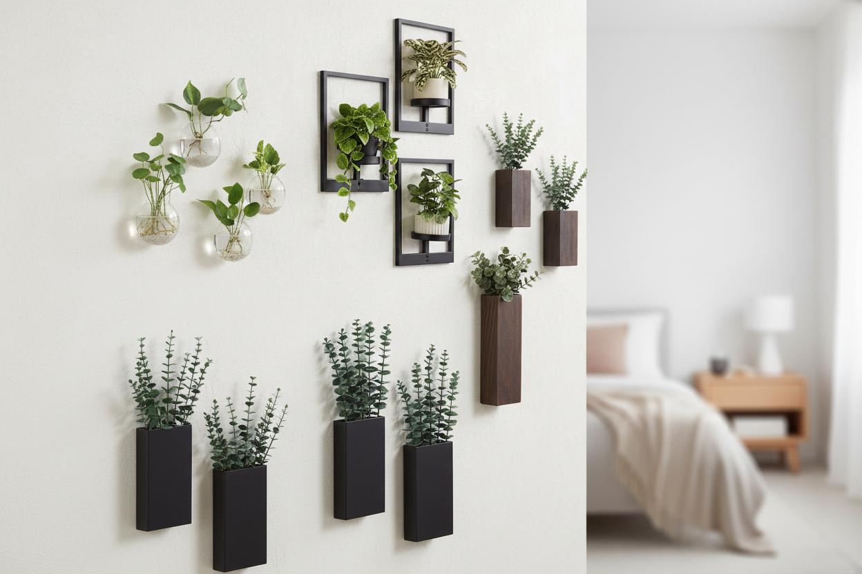 Best Vertical Plant Wall for Bedrooms - Hydroponic Propagation, Stylish Design, Space-Saving Decor