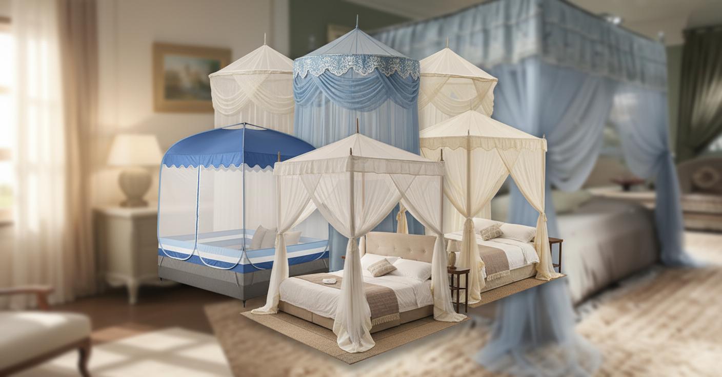 Best Vintage-Style Canopy Mosquito Net - Portable Design, King-Size Coverage and Elegant Protection