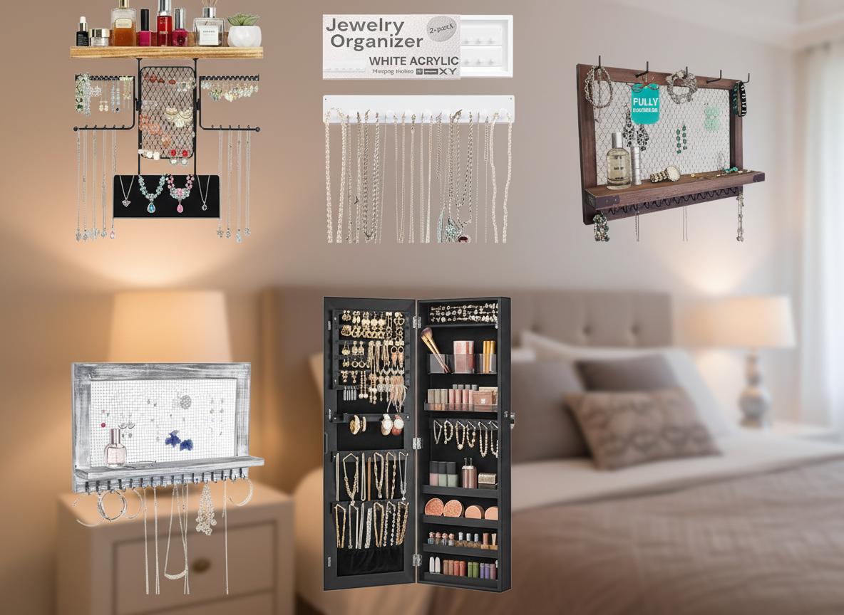 Best Wall-Mounted Jewelry Armoire - Rustic Charm, Efficient Organization, Elegant Display