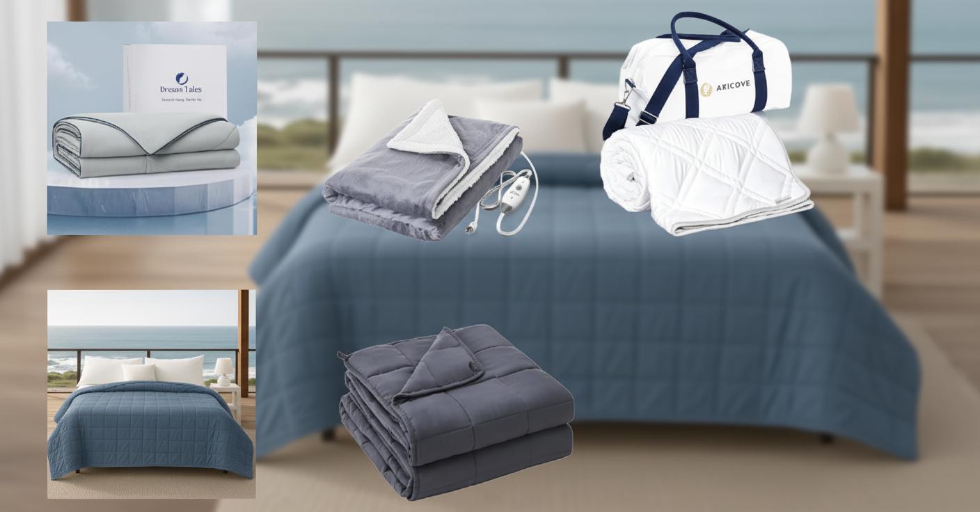 Best Weighted Blanket with Cooling Technology - NASA-Grade Cooling, Breathable Fabric, Deep Pressure Comfort