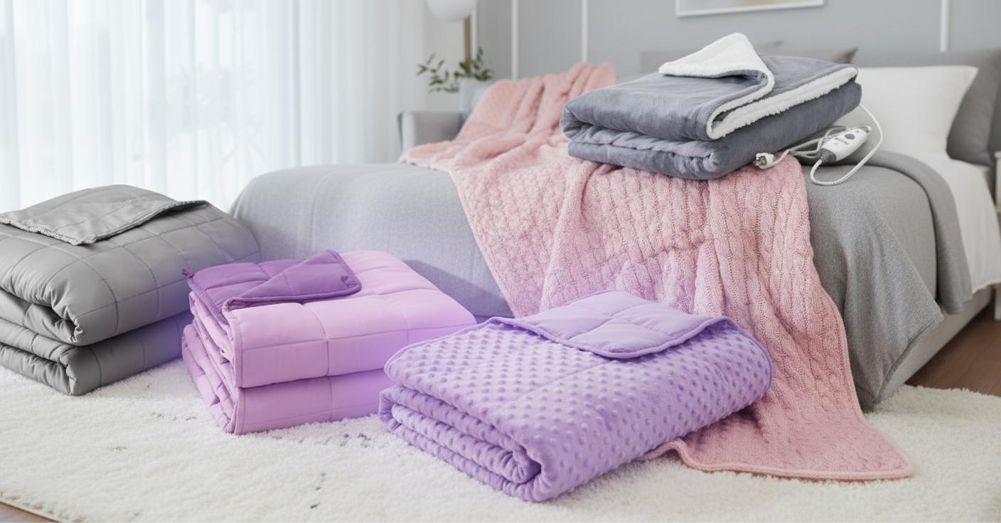 Best Weighted Lavender-Infused Blanket - Natural, Non-Toxic, Breathable Cotton Fabric