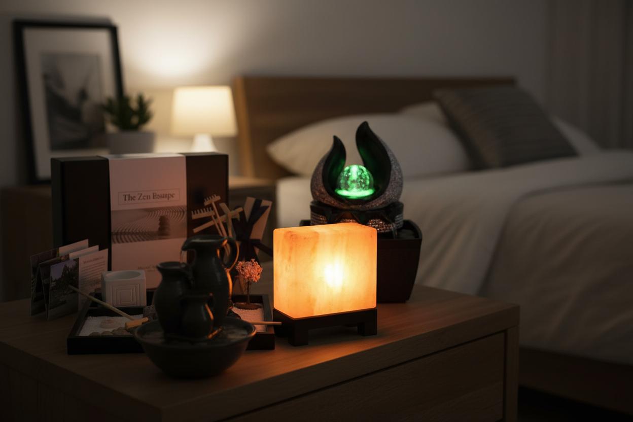 Best Zen Rock Garden Nightstand - Stress Relief, Desktop Meditation, Tranquil Design