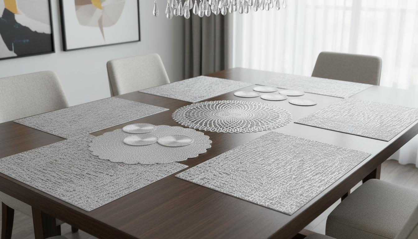 Best Anti-Microbial Placemats - Stylish Holiday Decor, Silver Ion Protection, and Durable Design