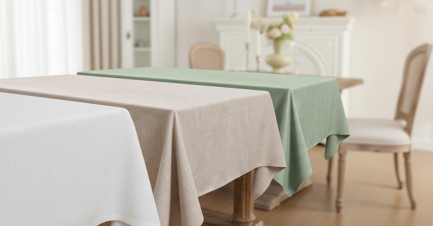 Best Anti-Stain Linen Tablecloth - Durable, Soft, and Wrinkle-Resistant with Elegant Tassel Fringe