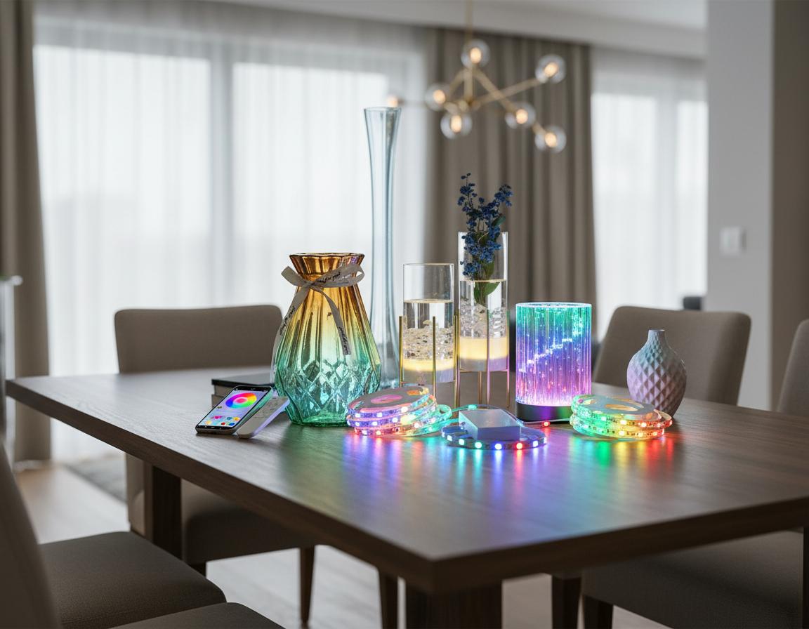 Best App-Controlled Smart Centerpiece Vases - Vibrant Ambiance, Customizable RGB Lighting, and Seamless App Integration