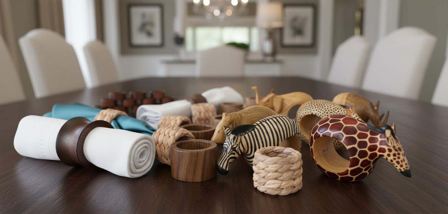 Best Artisanal Napkin Ring Sets - Rustic Charm, Handcrafted Quality, Elegant Dining Accents