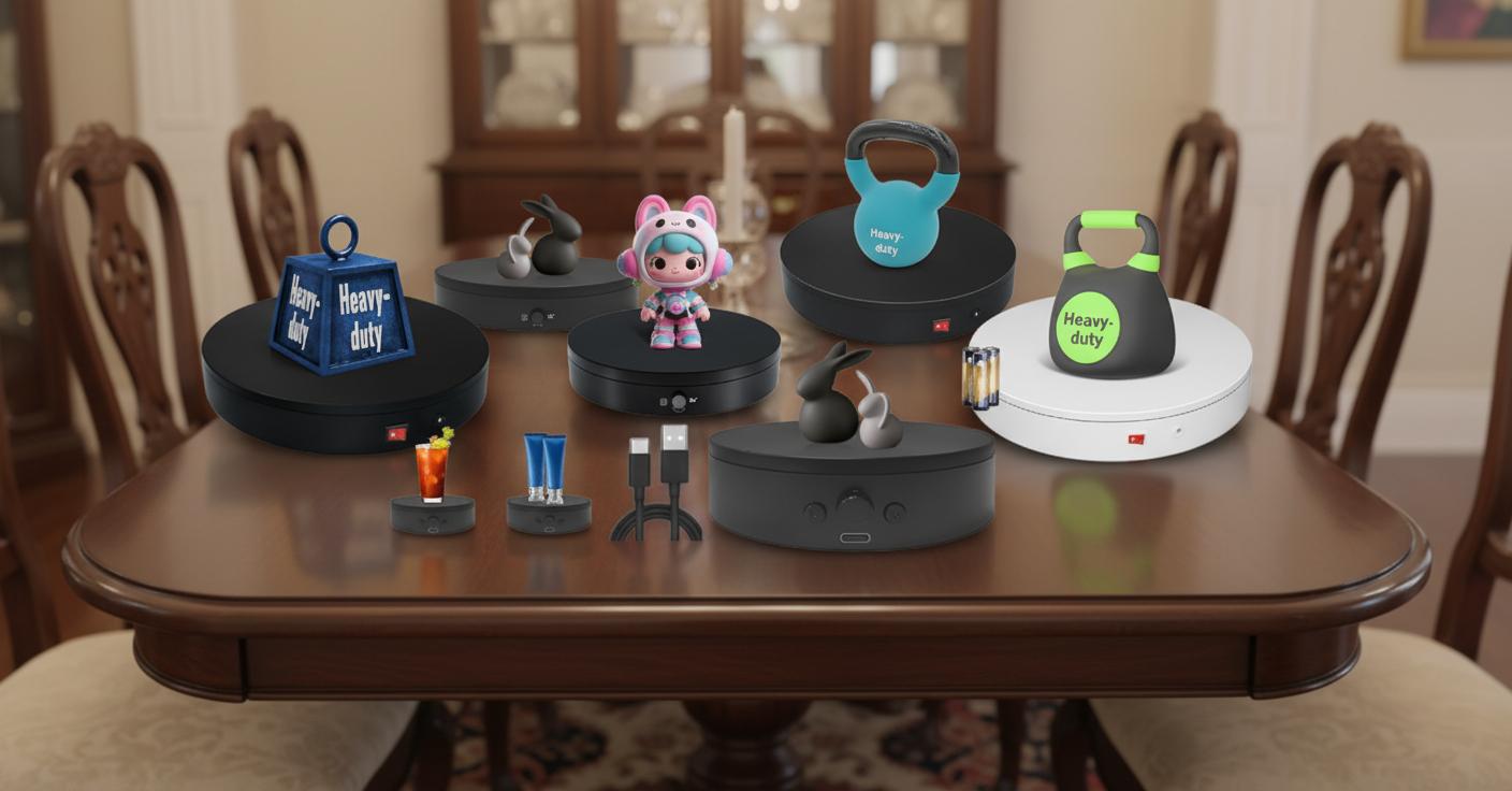 Best Automated Rotating Lazy Susan - Smooth 360-Degree Rotation, High Stability, and Versatile Display