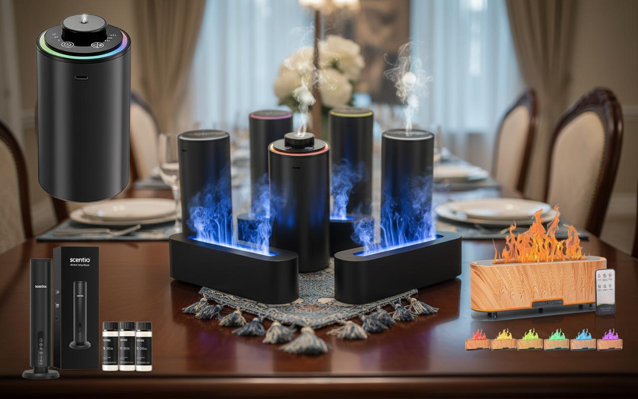 Best Built-in Aroma Diffuser Table Runner - Portable Design, Customizable Aromatherapy, Timer and Light Show Features