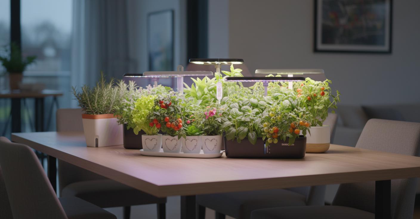 Best Built-in Tabletop Herb Garden - Vibrant, Self-Watering, and Space-Saving