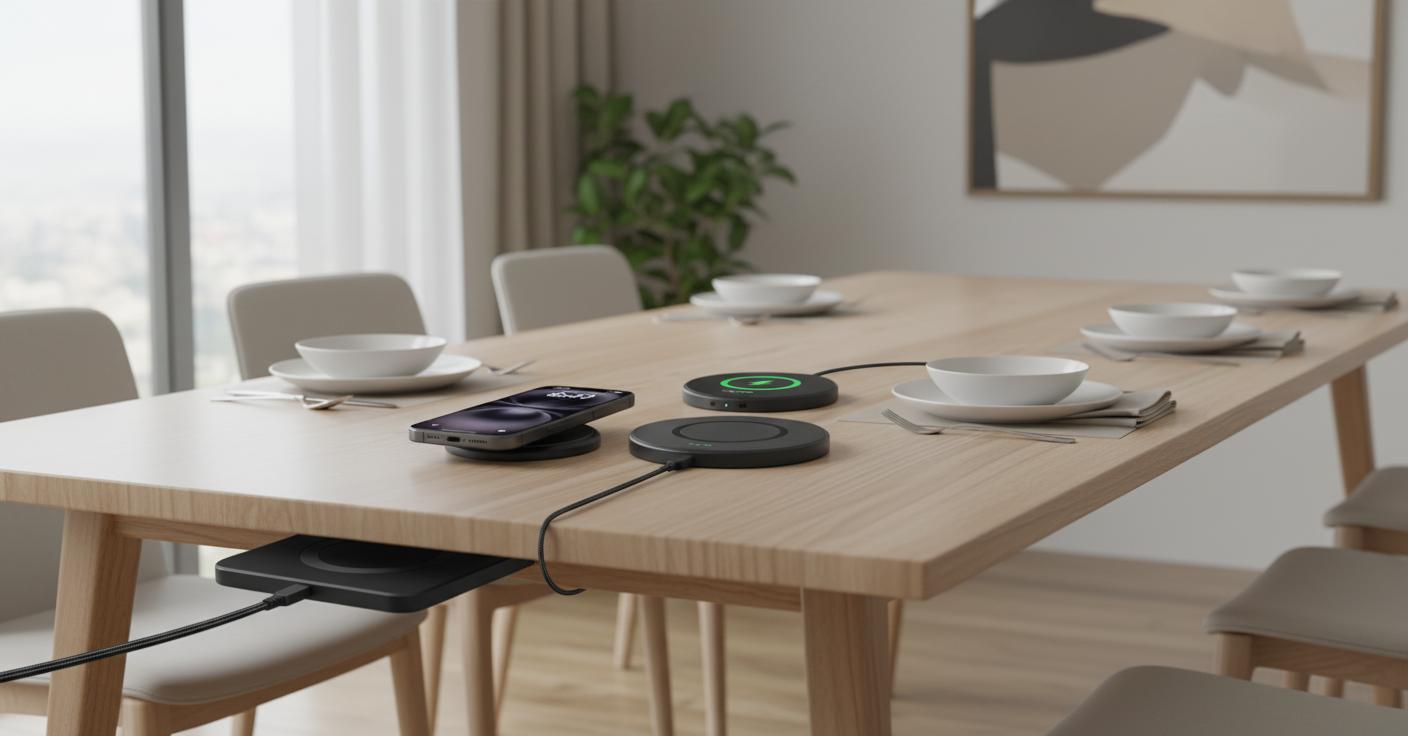 Best Built-in Under-Table Wireless Charging Pad - Fast Charging, Multi-Device Compatibility, Seamless Integration