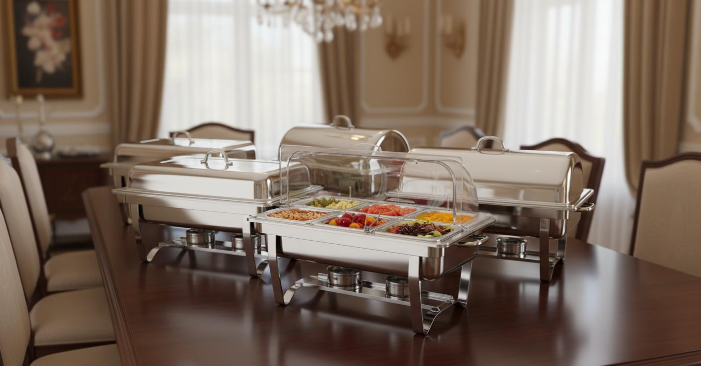 Best Collapsible Buffet Server - Keeps Condiments Fresh, Chills Efficiently, Easy to Store