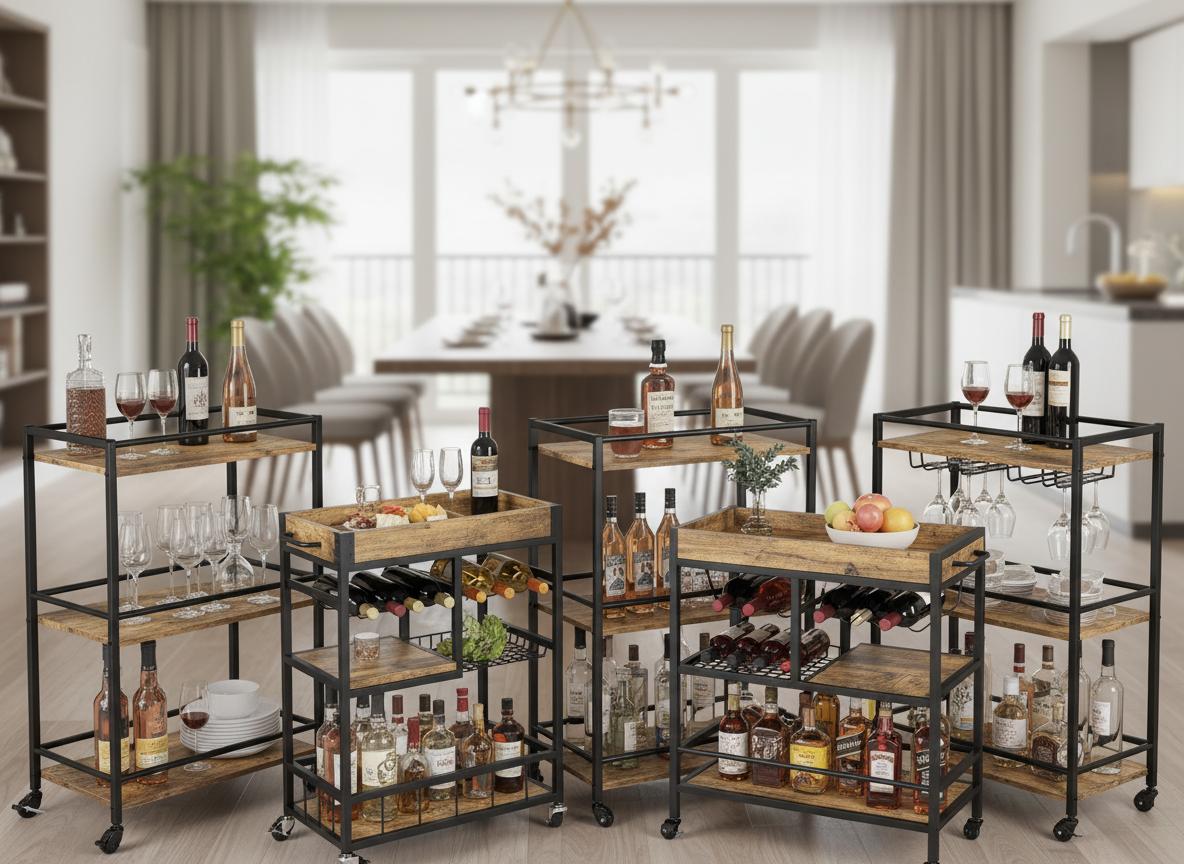 Best Compact Wine and Cheese Cart - Space-Saving Design, Easy Mobility, and Elegant Serving Solution